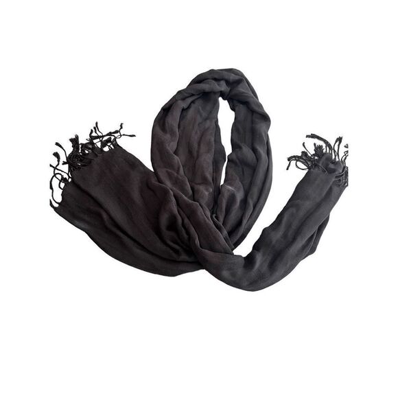 Trendy Silky black Scarf - Picture 1 of 3